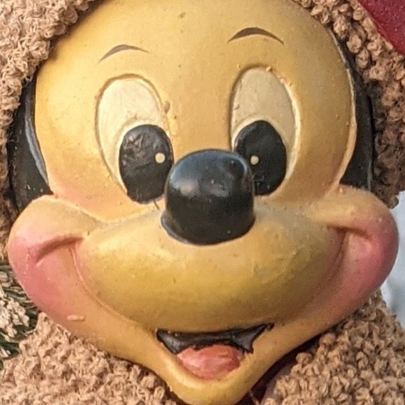 Vintage Fabric Mache 8” Disney Mickey Mouse Santa - Picture 7 of 13